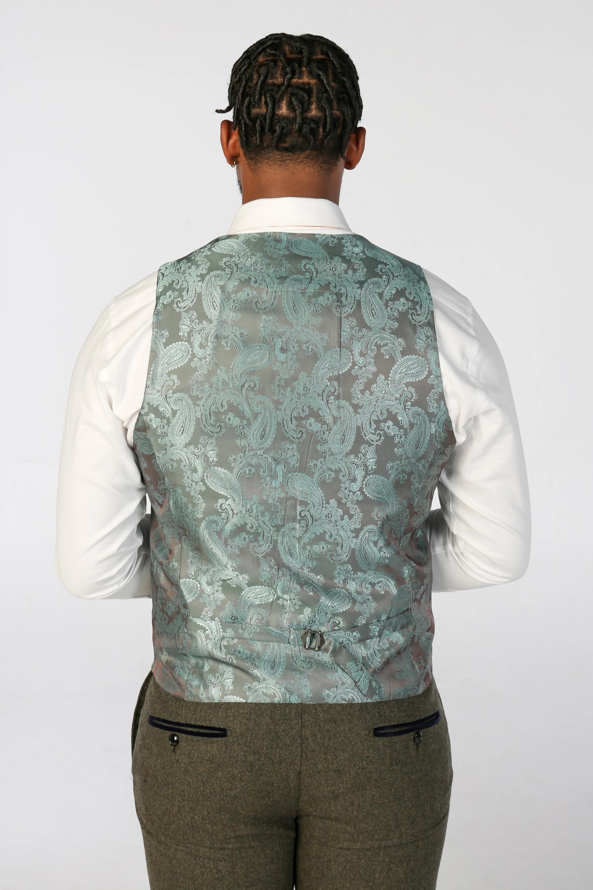 Men’s Tweed Wool Suit - OSCAR - Green