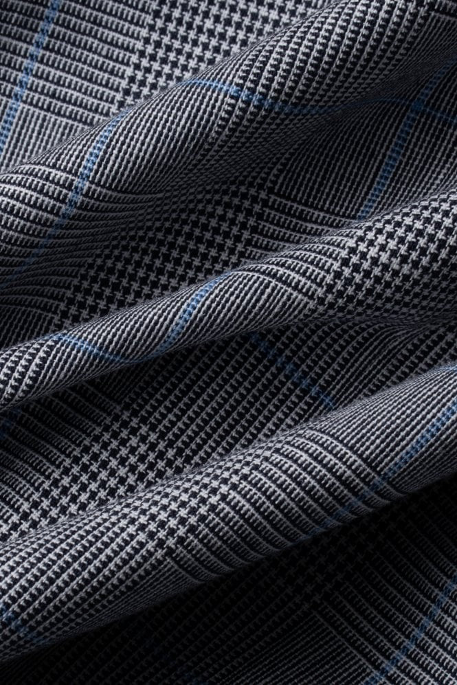 Men's Check Slim Fit Formal Grey Suit - ARRIGA - Grey