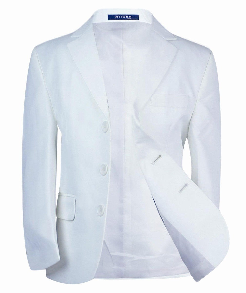 Boys All In One Communion Tailored Fit Suit - White
