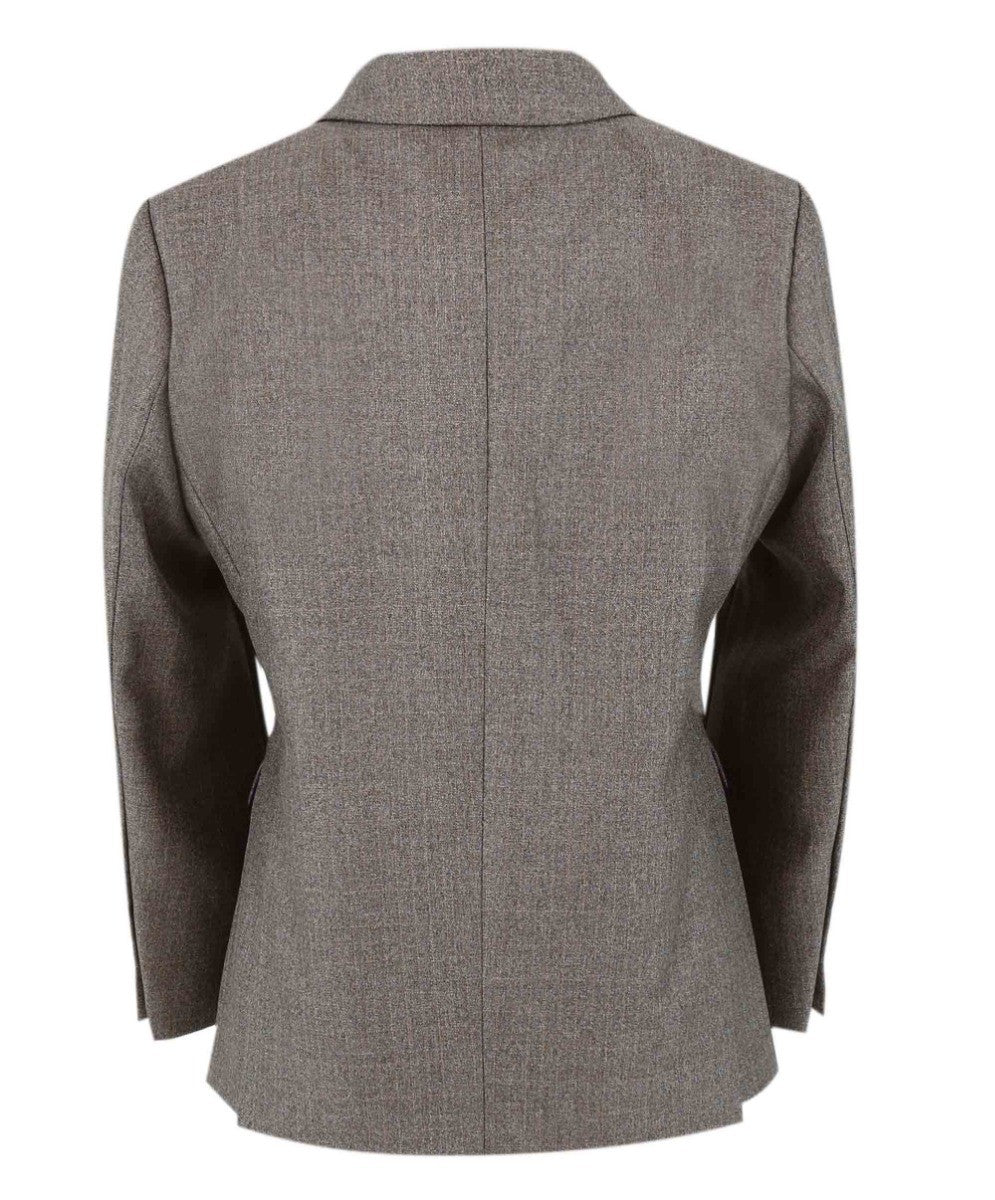 Boys Tailored Fit Textured Suit - ADRIAN - Dark Beige