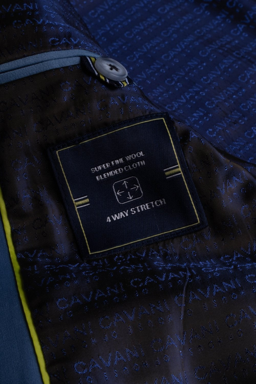 Men's Wool Blend Slim Fit Suit Jacket- BOND - Ocean Blue