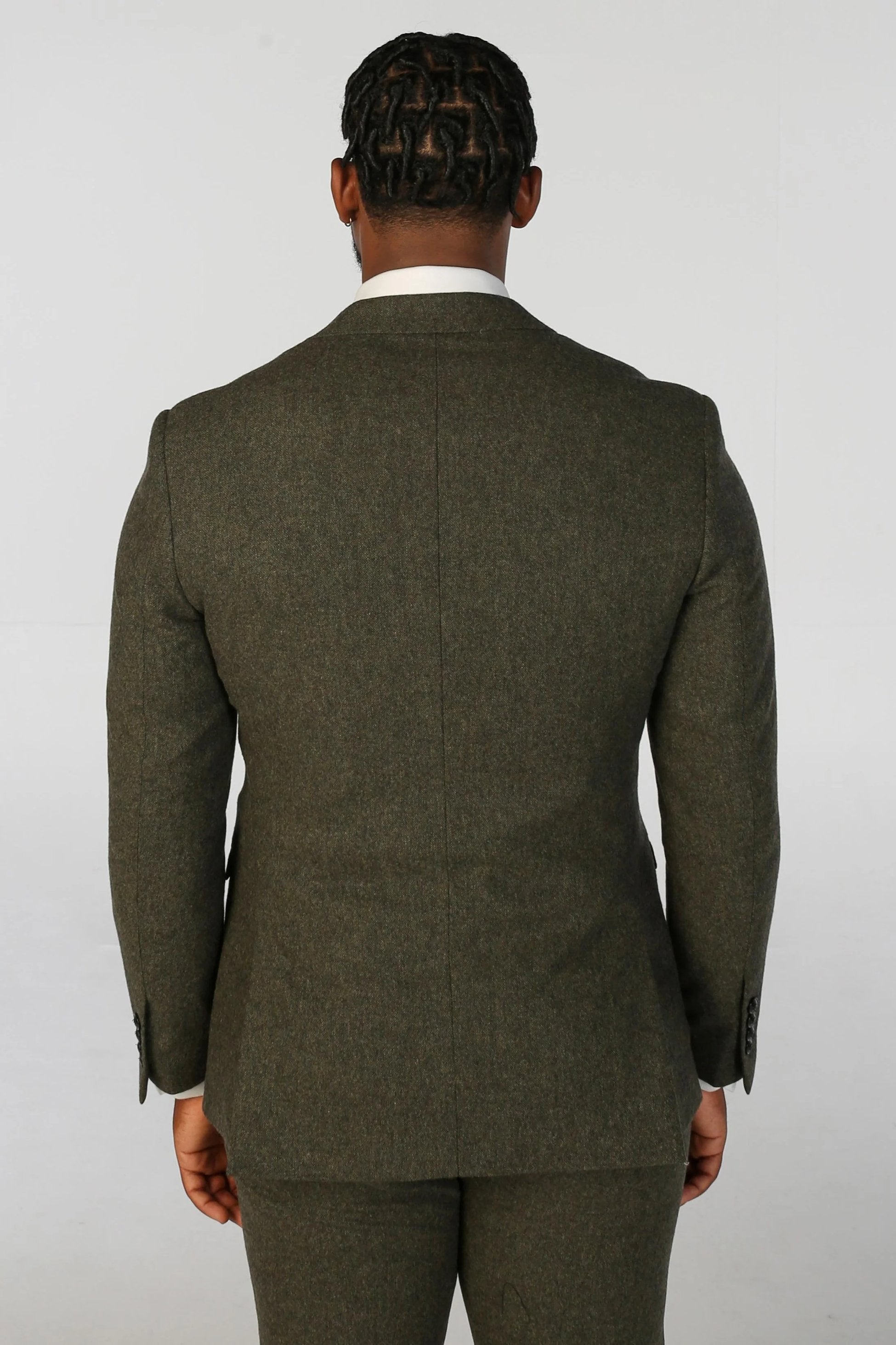 Men’s Tweed Wool Suit - OSCAR - Green