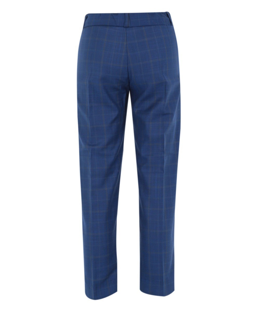 Boys Windowpane Check 6 Piece Suit Set - Navy