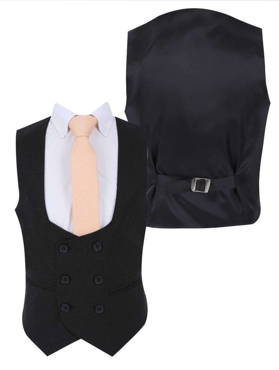 Boys Slim Fit Black Suit - Alvarez - Black
