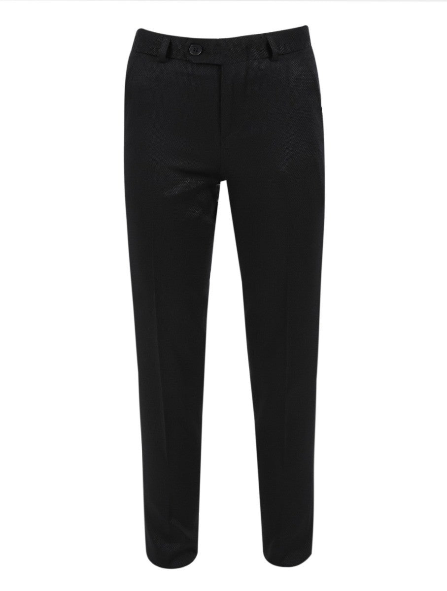 Boys Slim Fit Formal Suit - Black