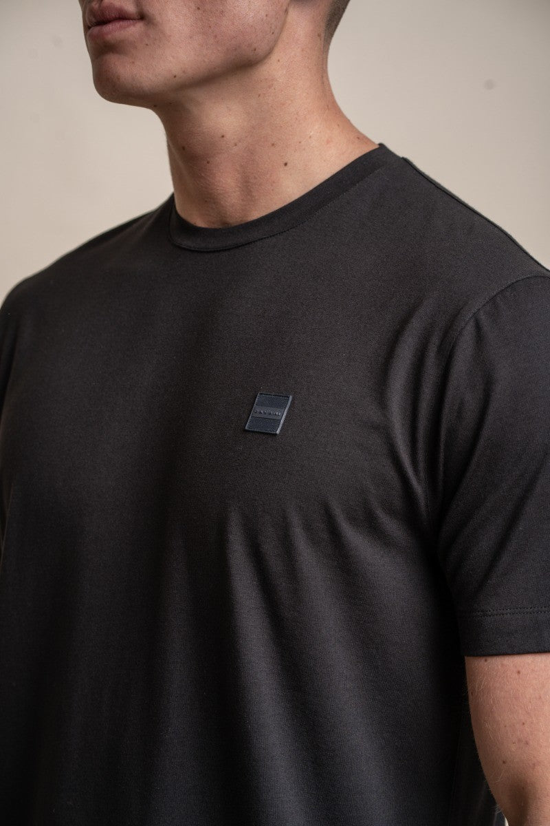 Men's Crew Neck Cotton T-Shirt - BOGART - Black