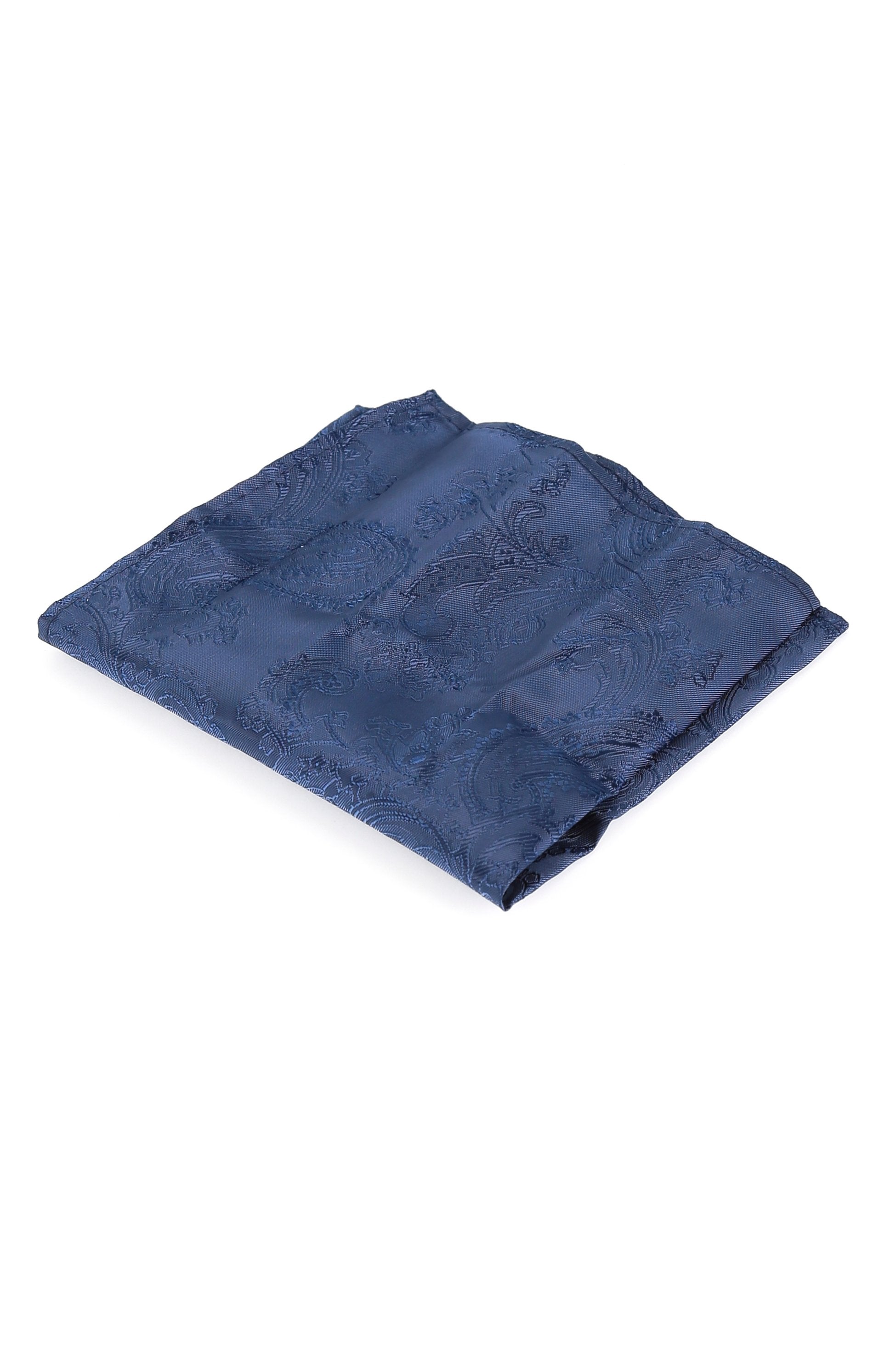 Men's Paisley Tie Cufflink Set - Dark Blue