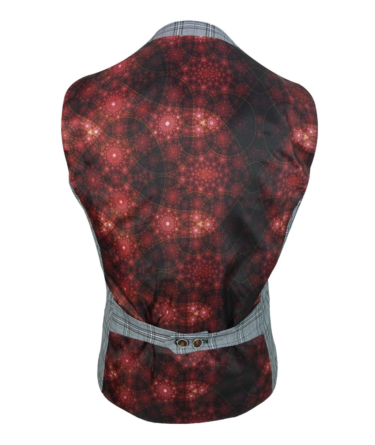 Men's Slim Fit Check 3PC Suit - MARCELLO - Grey