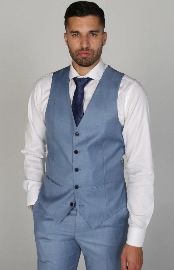 Men's Tailored Fit Formal Suit - CHARLES - Blue