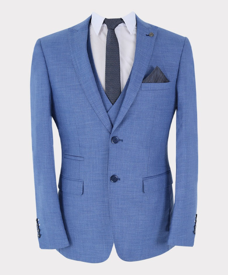 Men's Light Tailored Fit Suit - JAYDEN - Blue