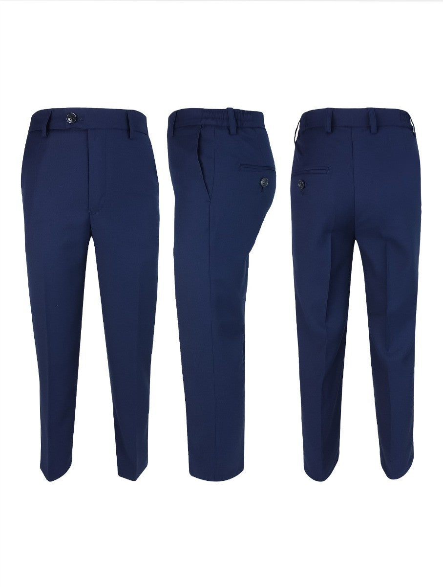 Boys Parliament Tailored Fit 6 Piece Suit Set - LORENZO - Parliament Blue