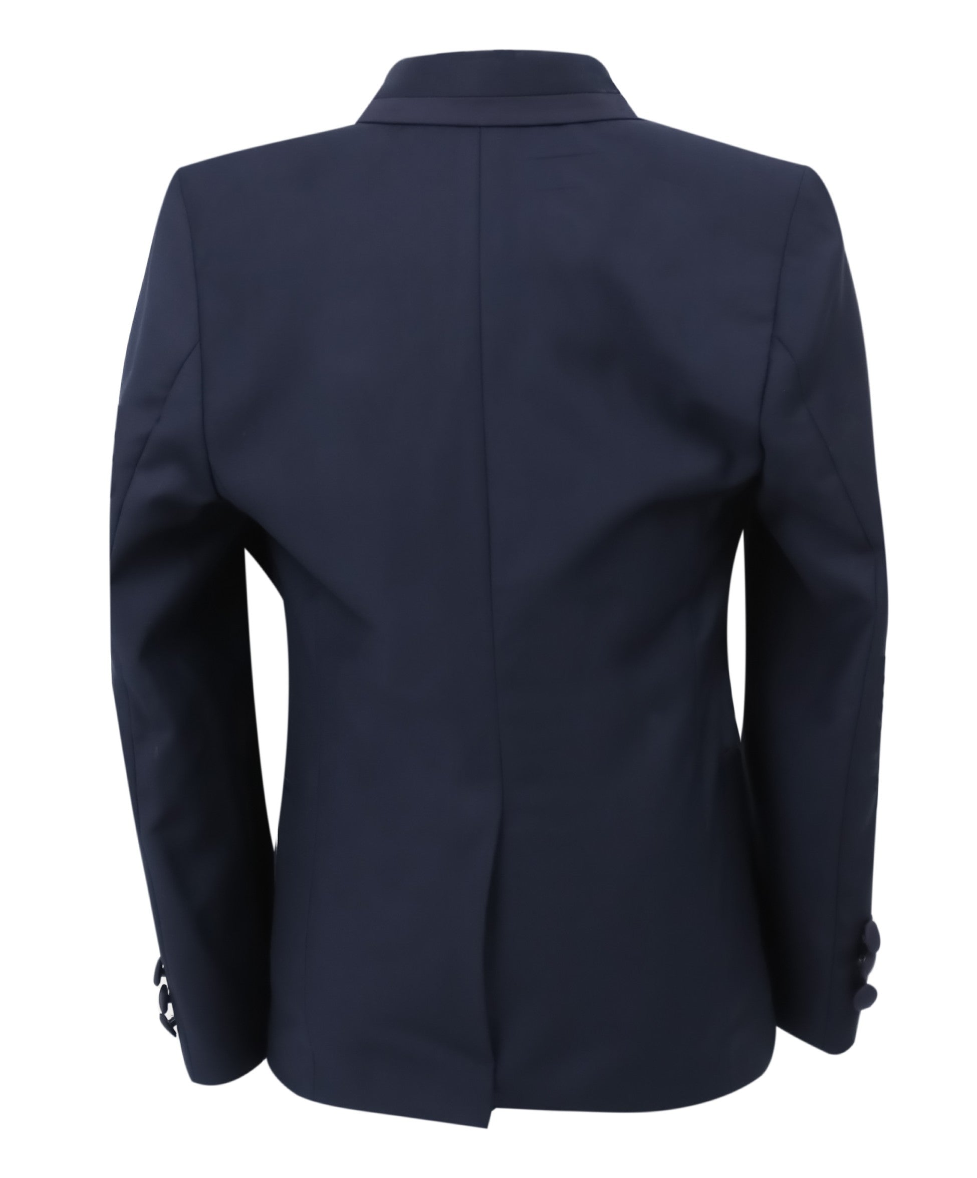 Boys Slim Fit Piping Tuxedo Dinner Suit Set - Navy Blue