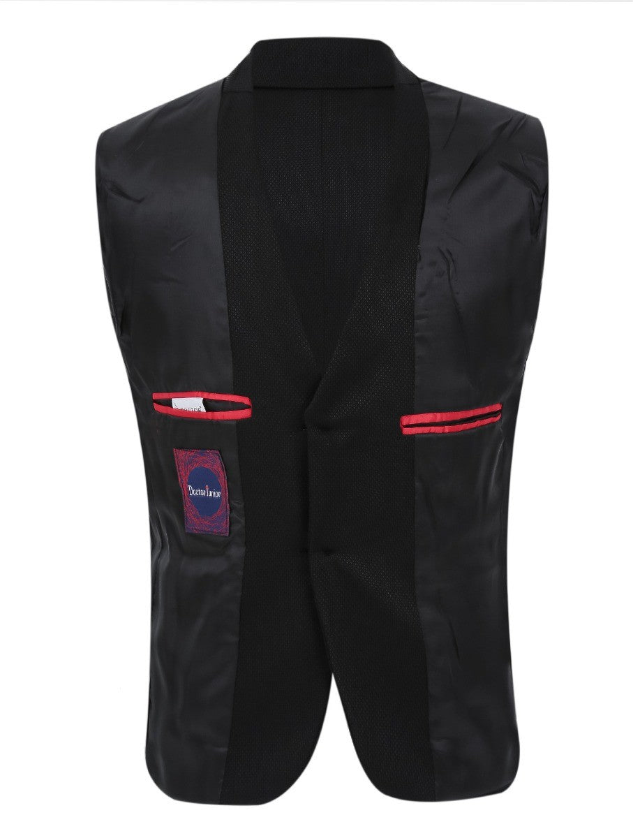 Boys Slim Fit Formal Suit - Black