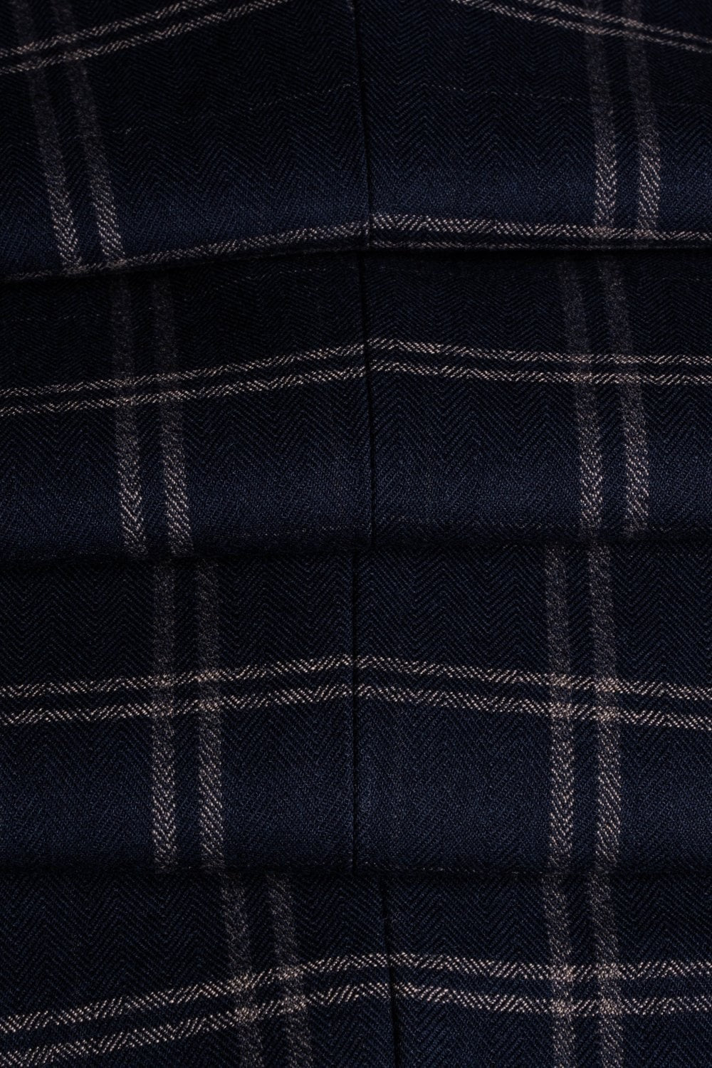 Men's Retro Check Navy Trousers - HARDY - Navy Blue