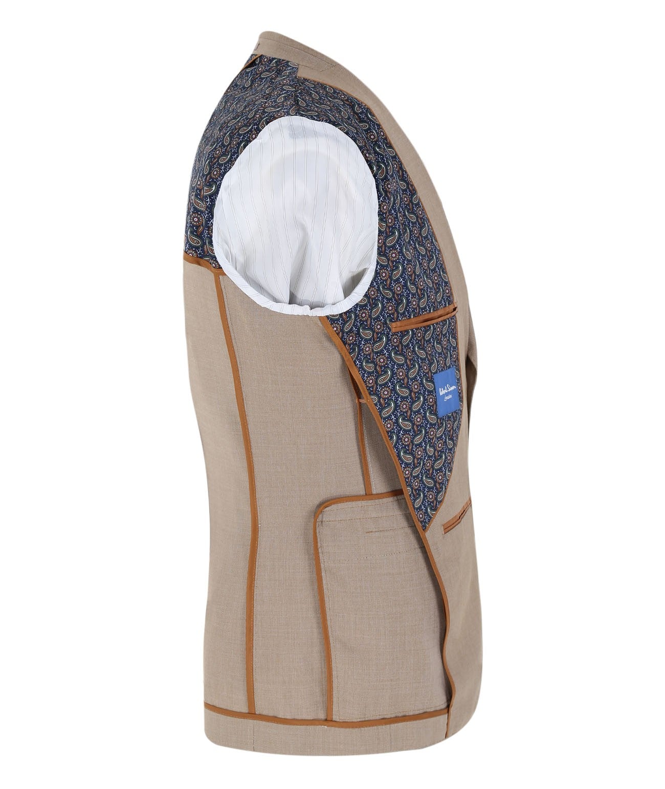 Men's Tailored Fit 3 Piece Suit Classic Special Occasion - JAMES - Taupe Beige