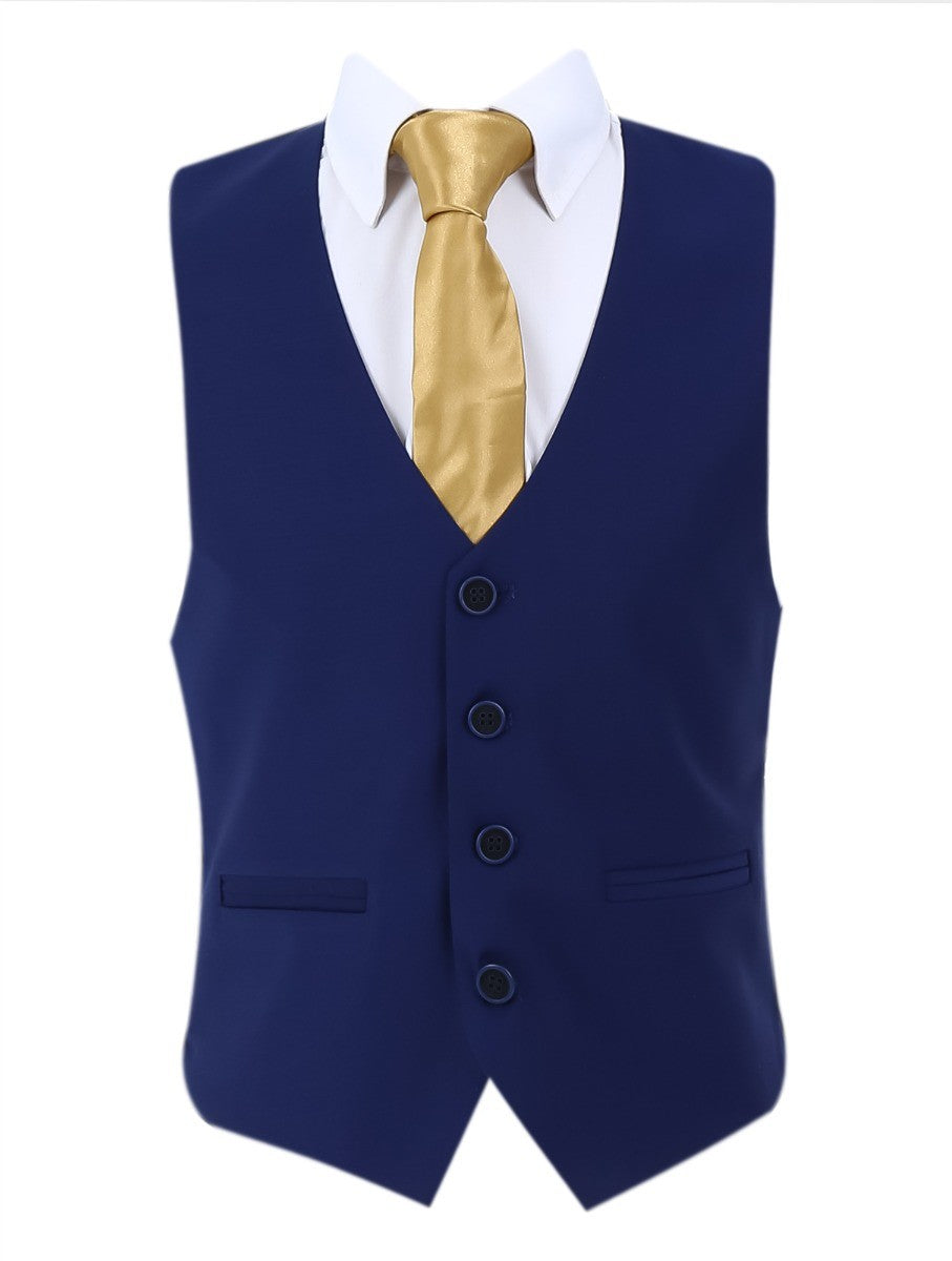 Boys Parliament Tailored Fit 6 Piece Suit Set - LORENZO - Parliament Blue