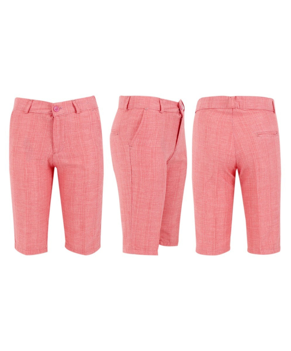 Baby & Boys 4-Piece Cotton-Linen Waistcoat Shorts Suit Set - Red