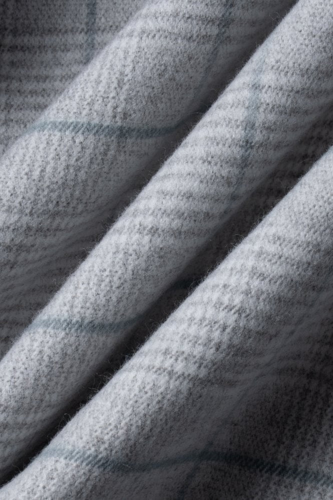 Men's Double Breasted Retro Check Grey Waistcoat - RADIKA - Light Grey