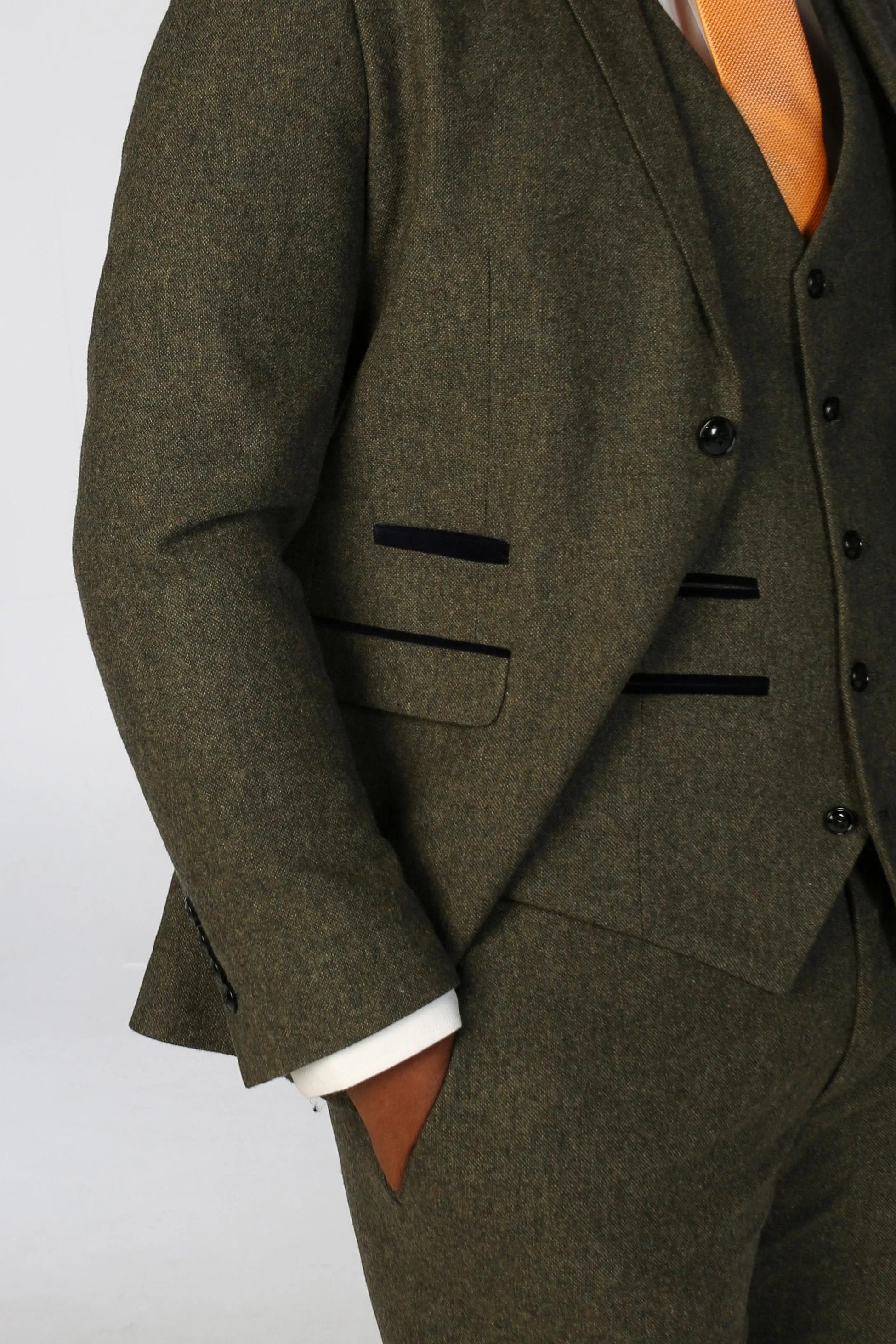 Men’s Tweed Wool Suit - OSCAR - Green