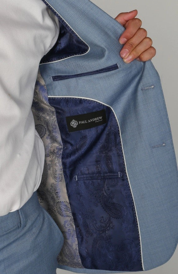 Men's Tailored Fit Formal Suit - CHARLES - Blue