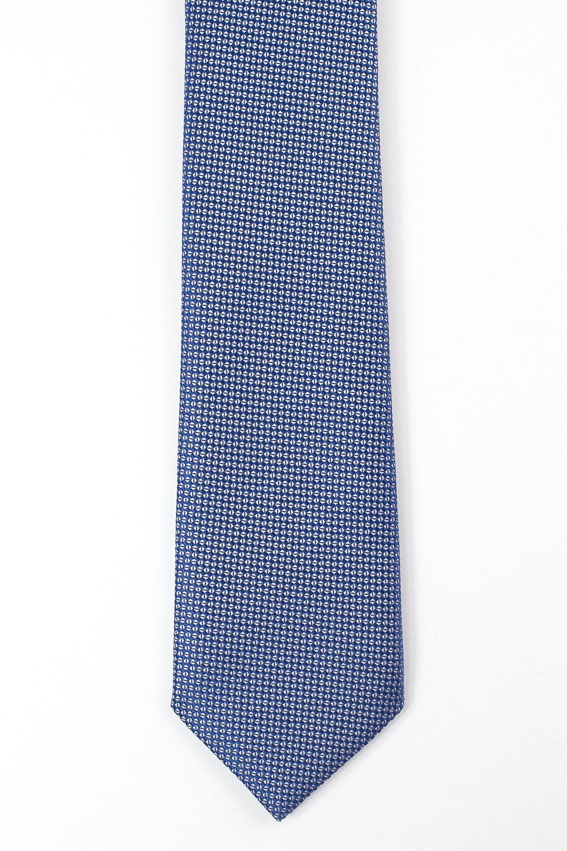 Boys’ Jacquard Tie & Hanky Set with Elastic Strap - Periwinkle Blue