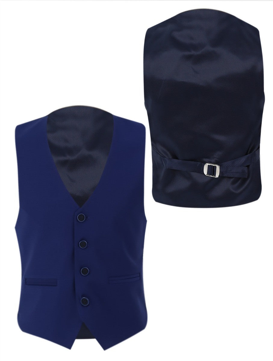 Boys Parliament Tailored Fit 6 Piece Suit Set - LORENZO - Parliament Blue