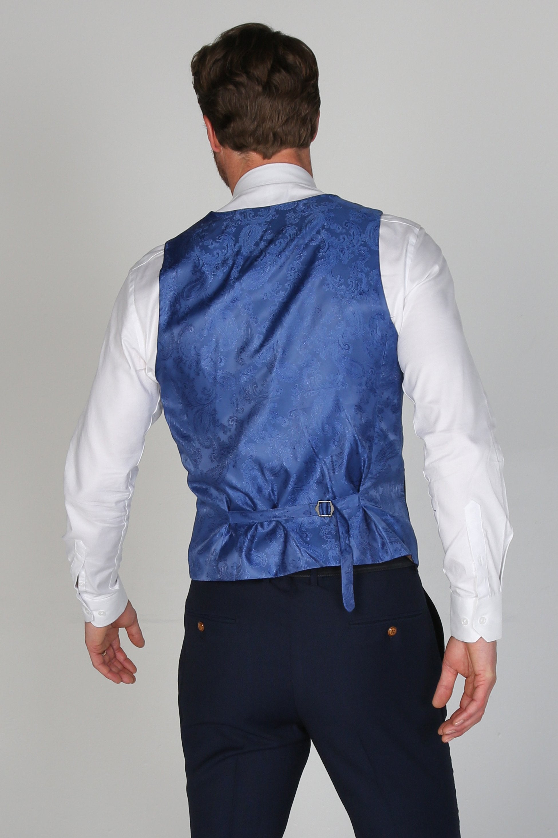 Men's Tailored Fit Single breasted Waistcoat - MAYFAIR - Navy Blue