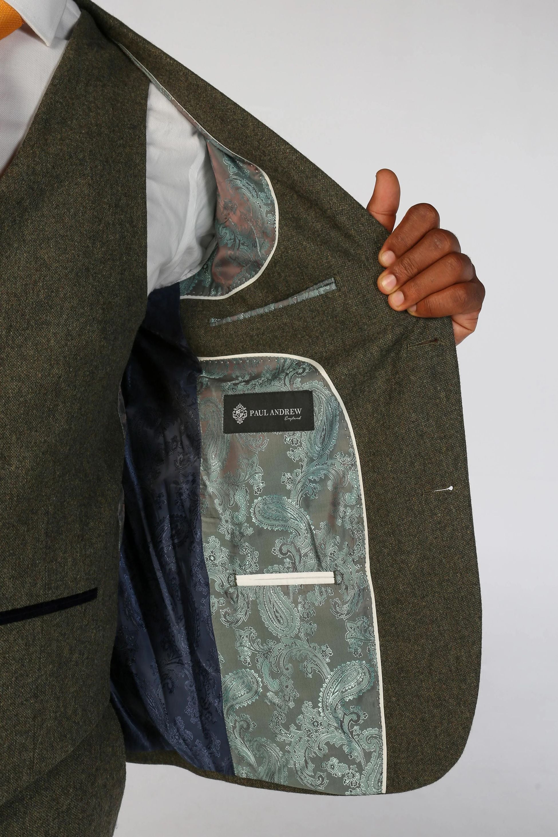 Men’s Tweed Wool Suit - OSCAR - Green