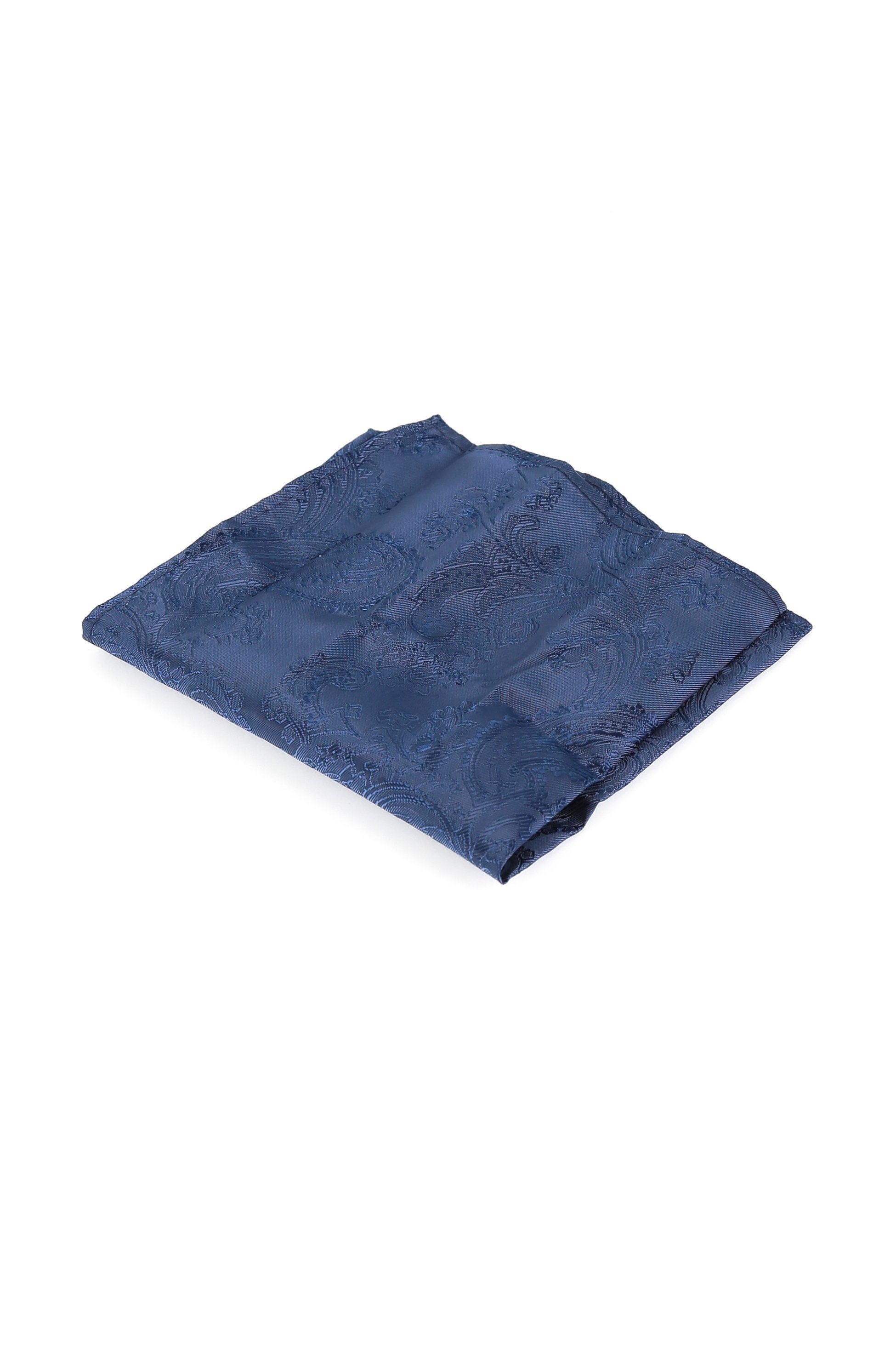 Men's Paisley Tie Cufflink Set - Deep Blue