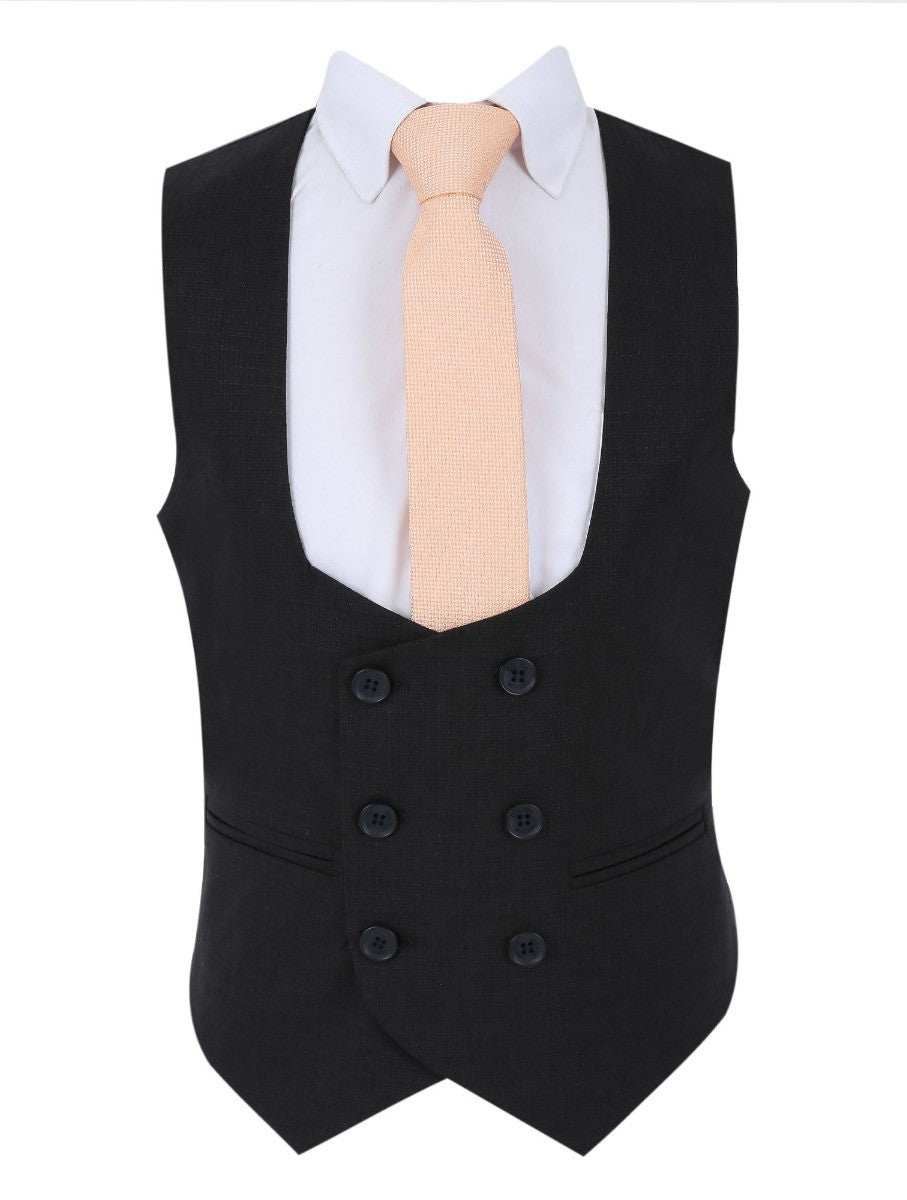 Boys Slim Fit Black Suit - Alvarez - Black