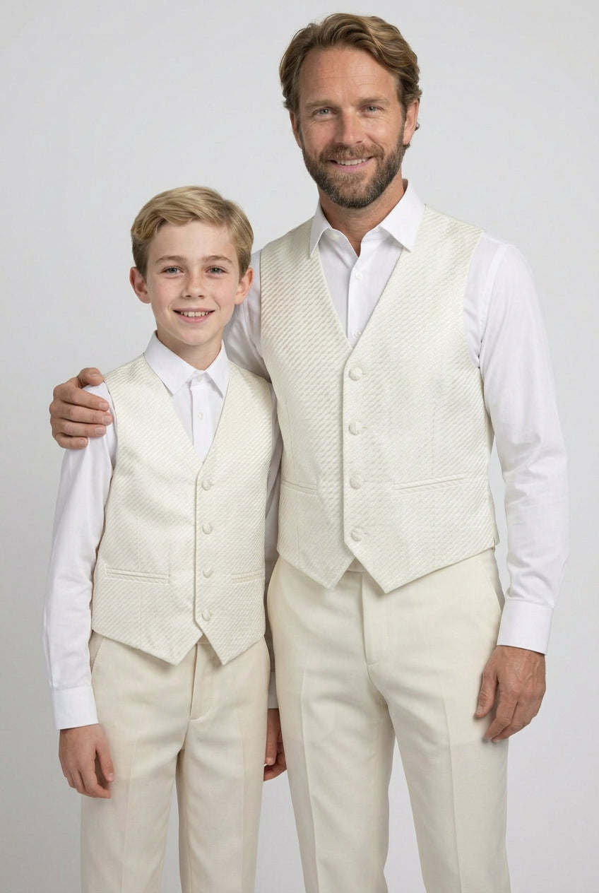 Father & Son Matching Waistcoat - Intenso Ivory