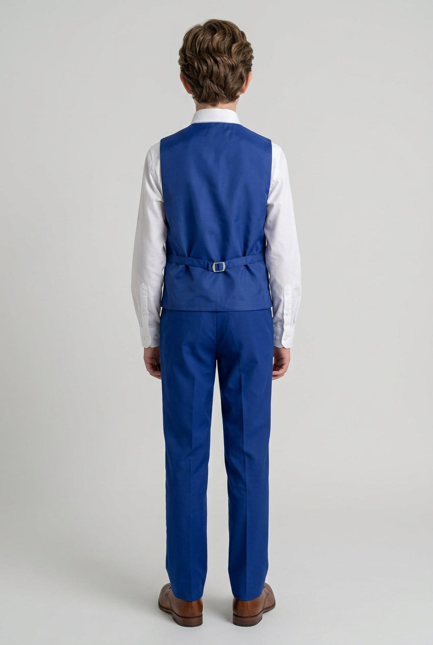 Boys 6 Piece All In One Formal Suit Set - RUN - Electric Blue