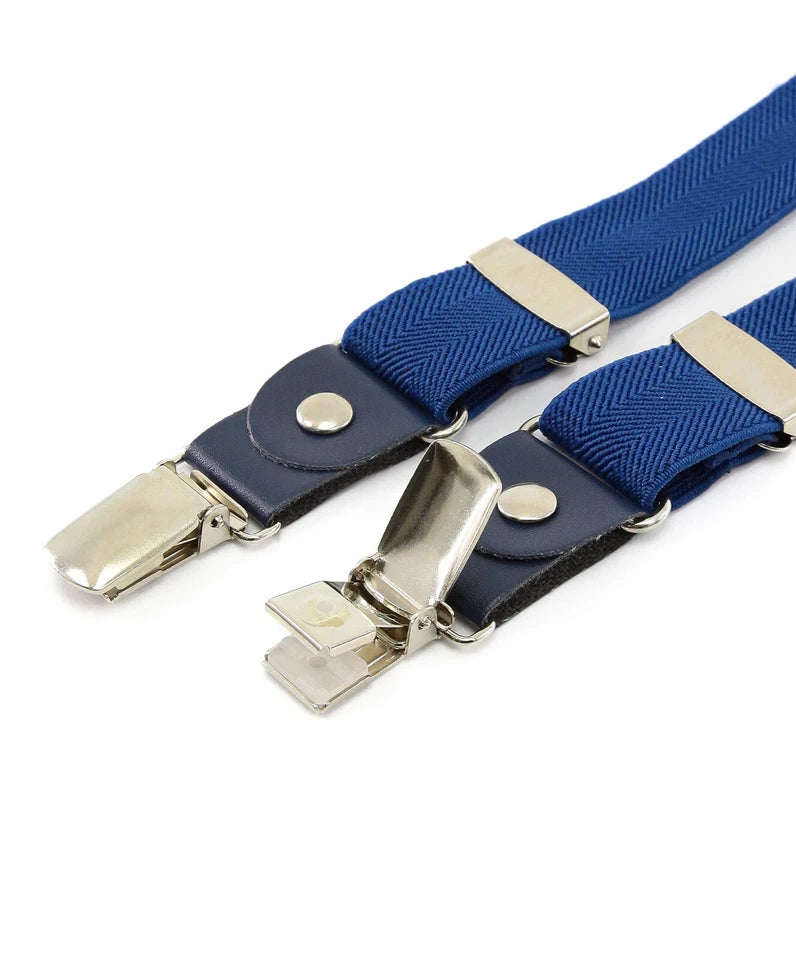 Boys Adjustable Y-Shape Suspenders - Parlement Blue