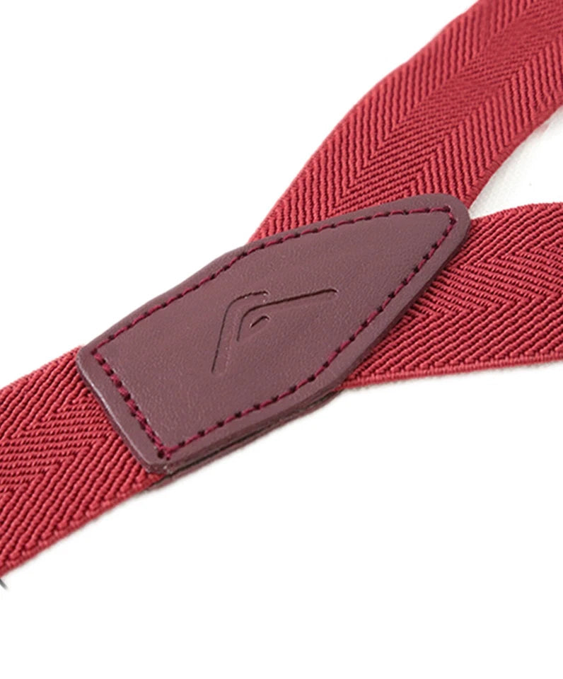 Boys Adjustable Y-Shape Suspenders - Red