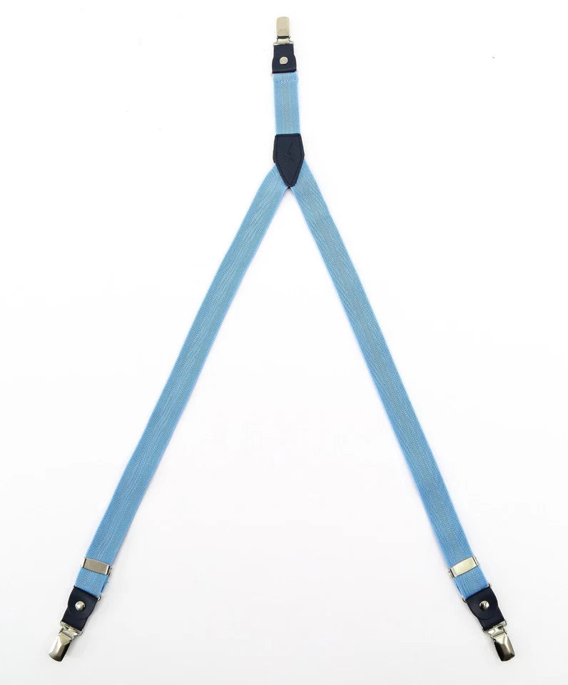 Boys Adjustable Y-Shape Suspenders - Sky Blue