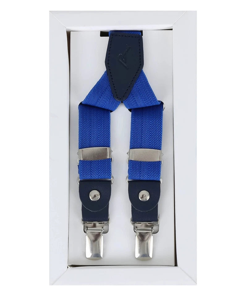 Boys Adjustable Y-Shape Suspenders - Royal Blue