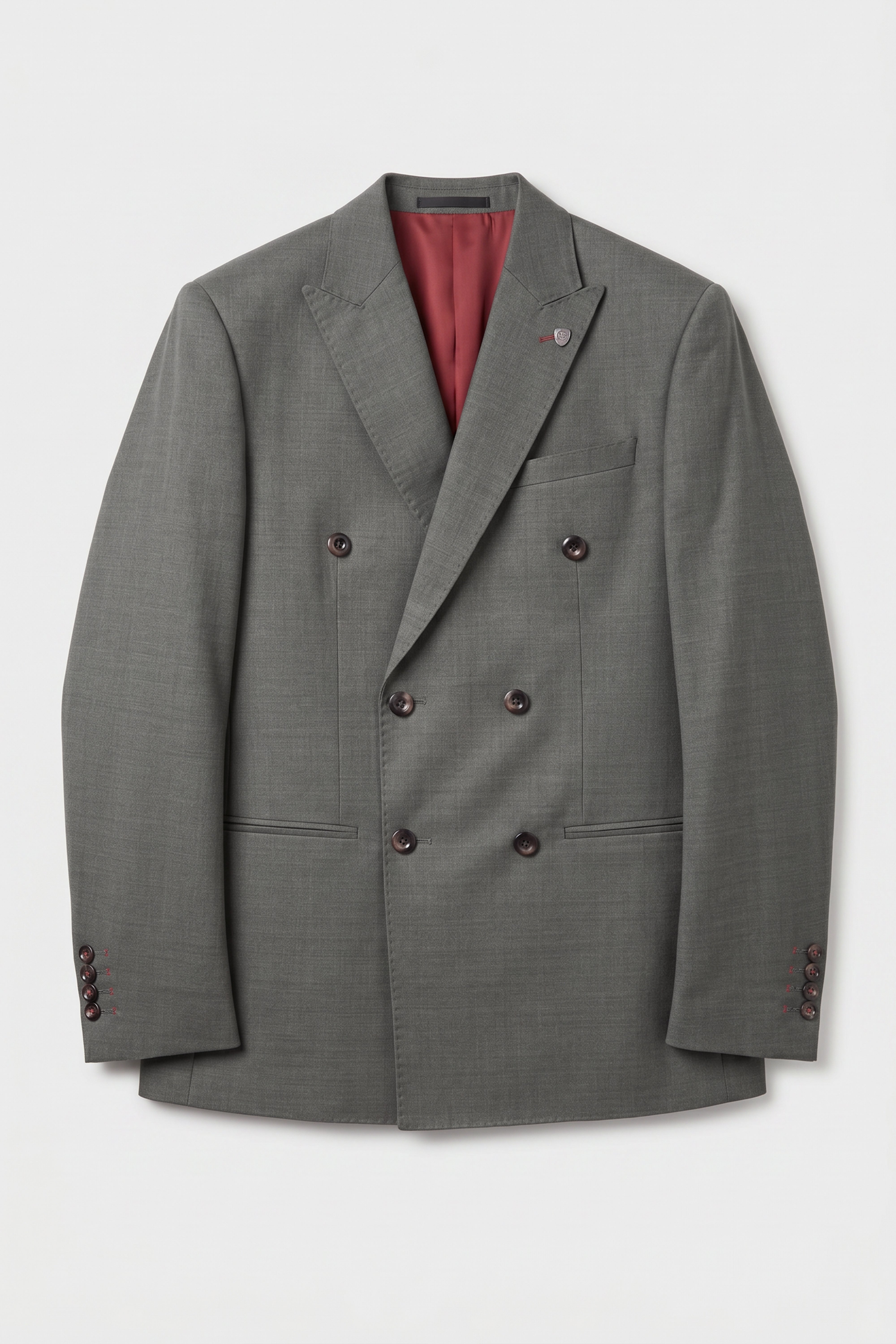 Men’s Twill Double Breasted Blazer - Dark Green