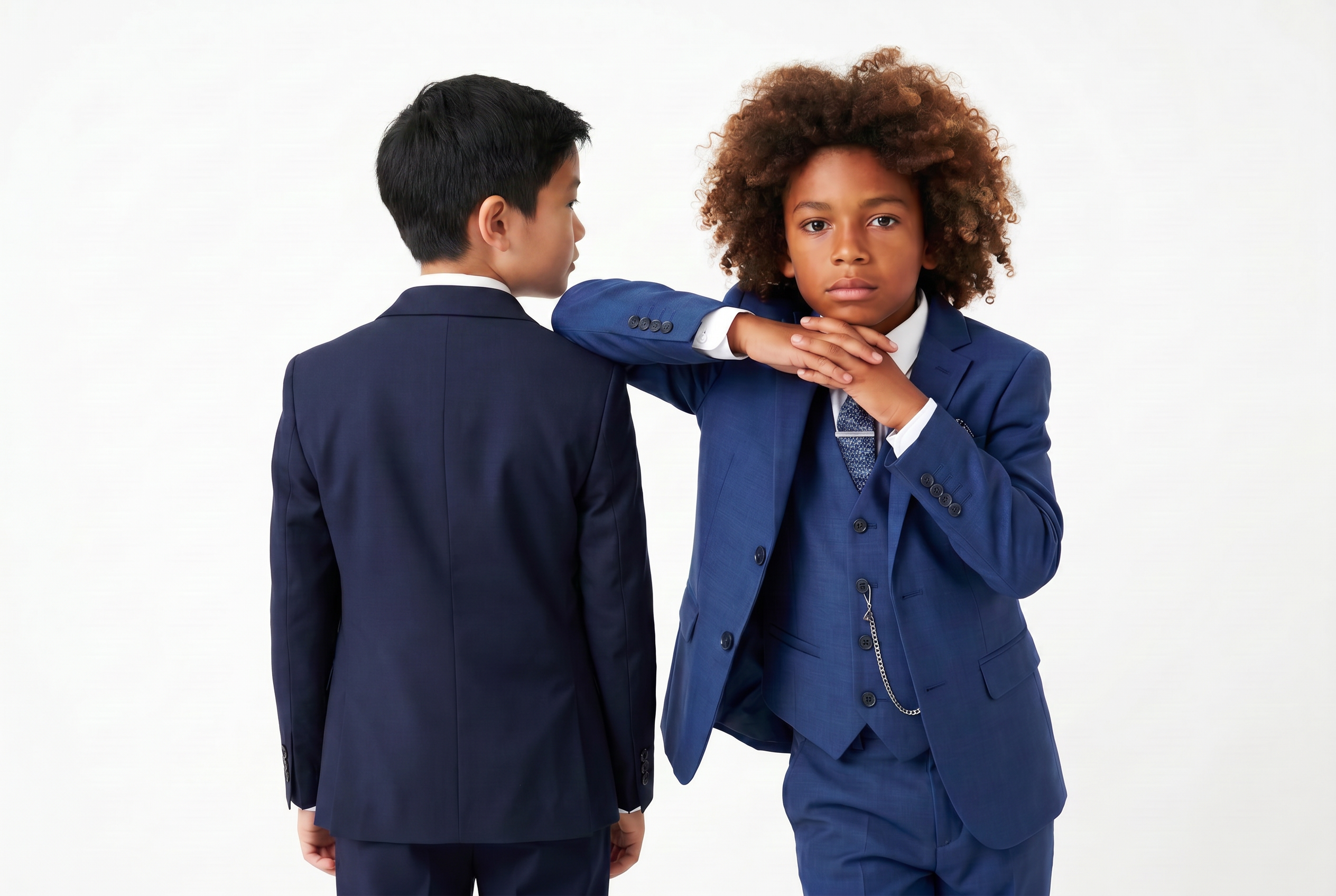 Boys wearing smart formalwear for school 