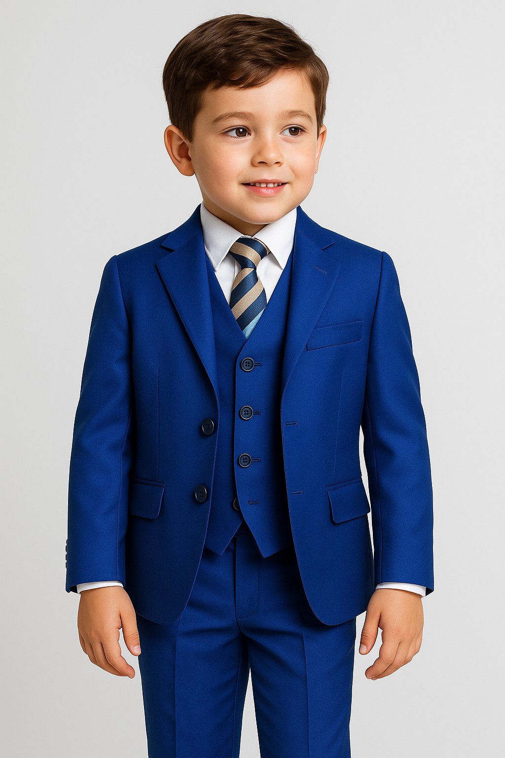 Boys Italian Cut Formal Suit - Royal Blue