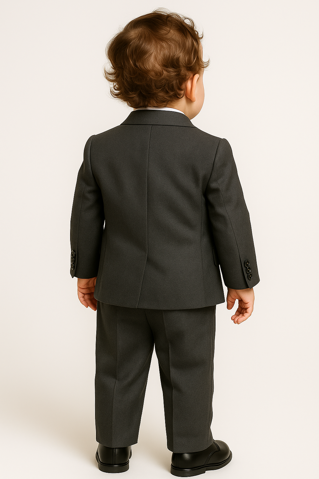 Boys Tailored Fit Formal Suit - Charcoal Grey