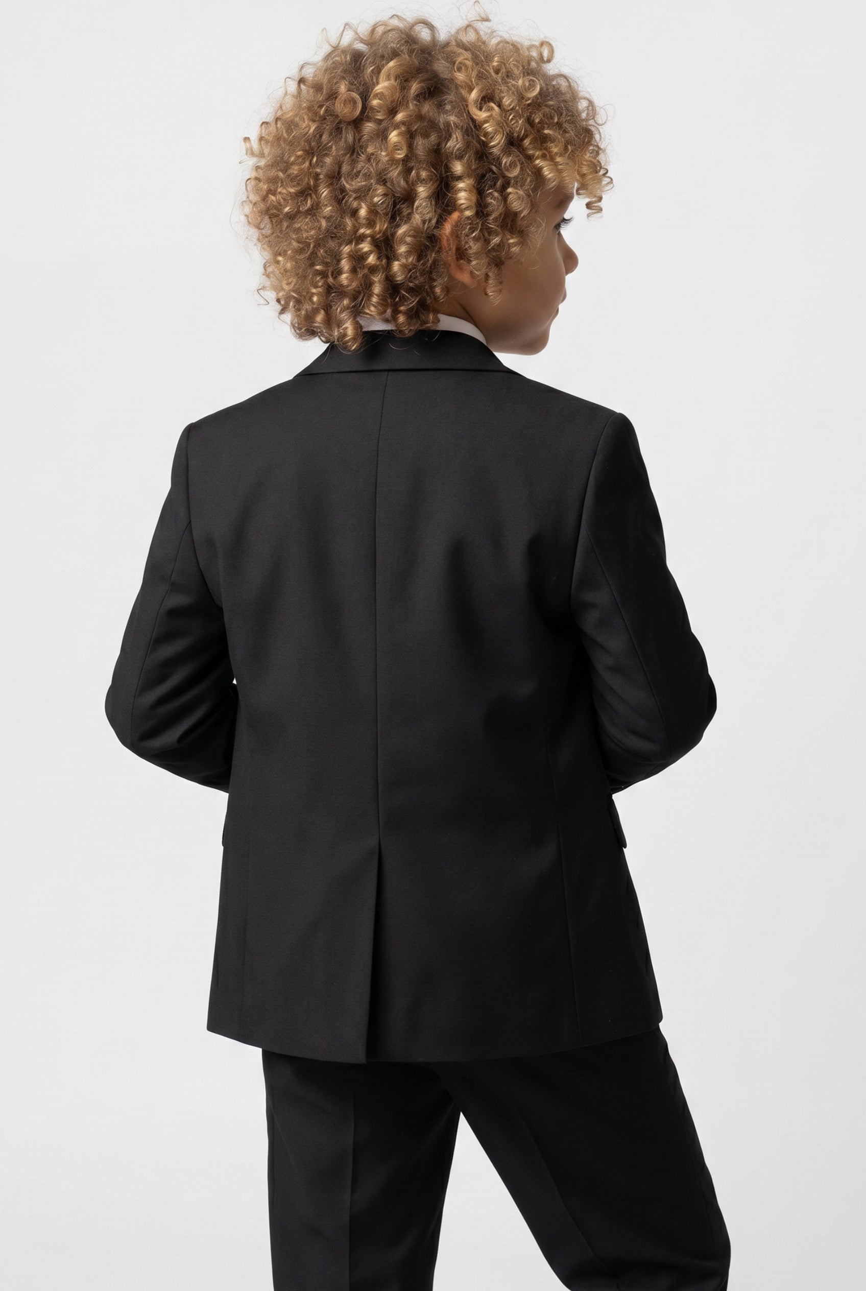 Boys Tailored Fit Formal Suit - Black