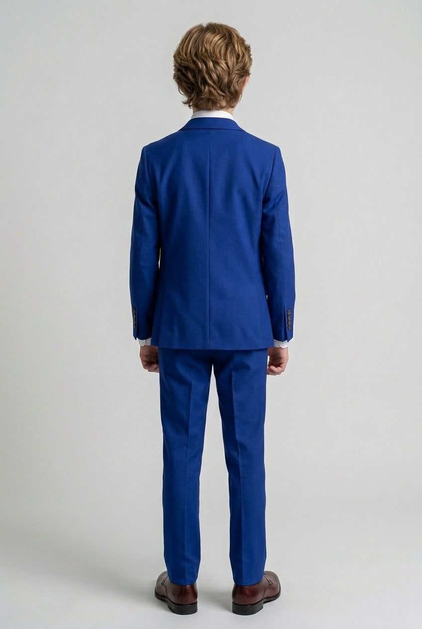 Boys Slim Fit Royal Blue Suit - Royal Blue