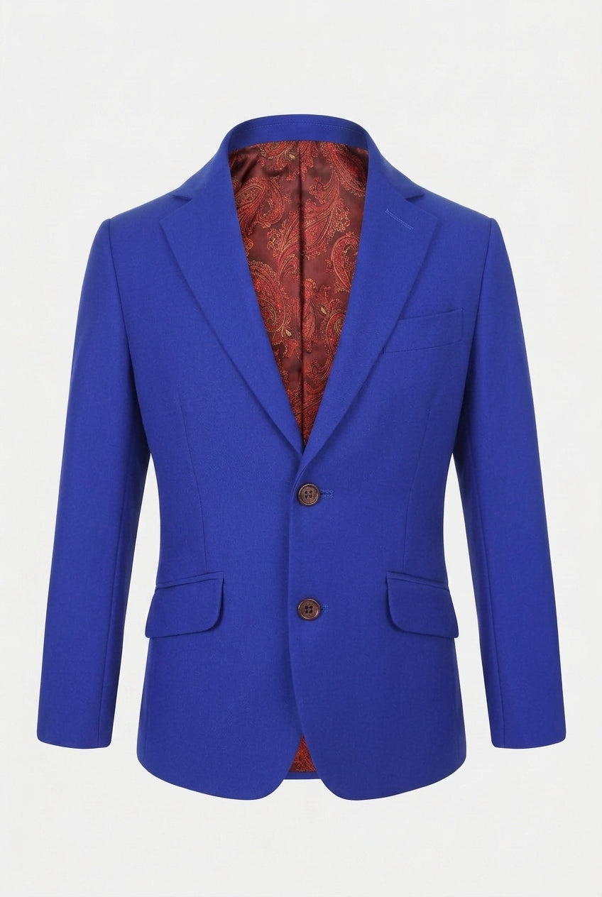 Boys Slim Fit Royal Blue Suit - Royal Blue