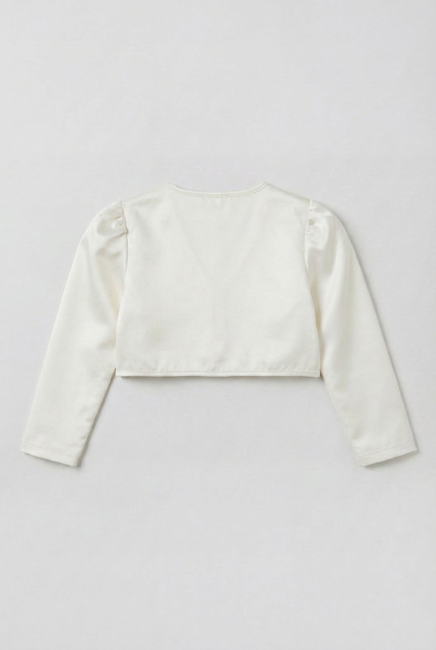 Babies & Girls Long Sleeves Bolero - Ivory