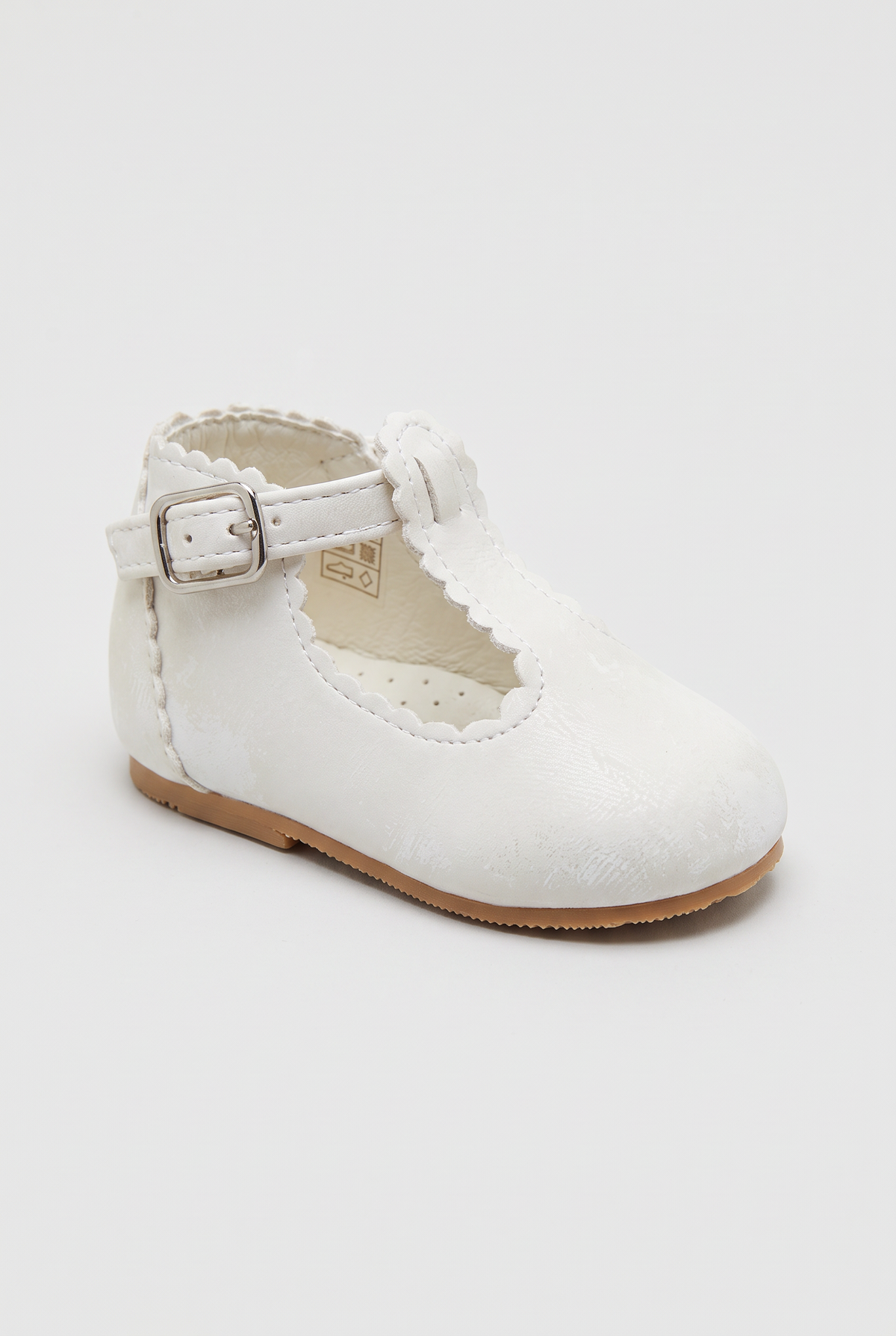Babies Unisex T-Bar Buckle Shoes - Sevva Gianna - Ivory