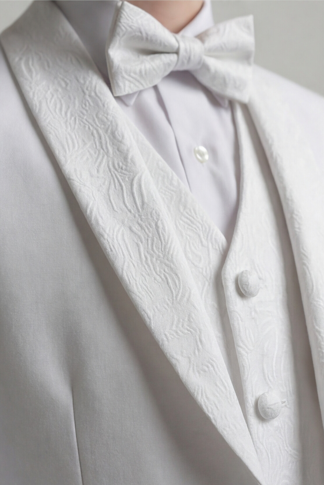 Babies & Boys 4-Piece Ivory Jacquard Tuxedo Suit - Roman - Ivory