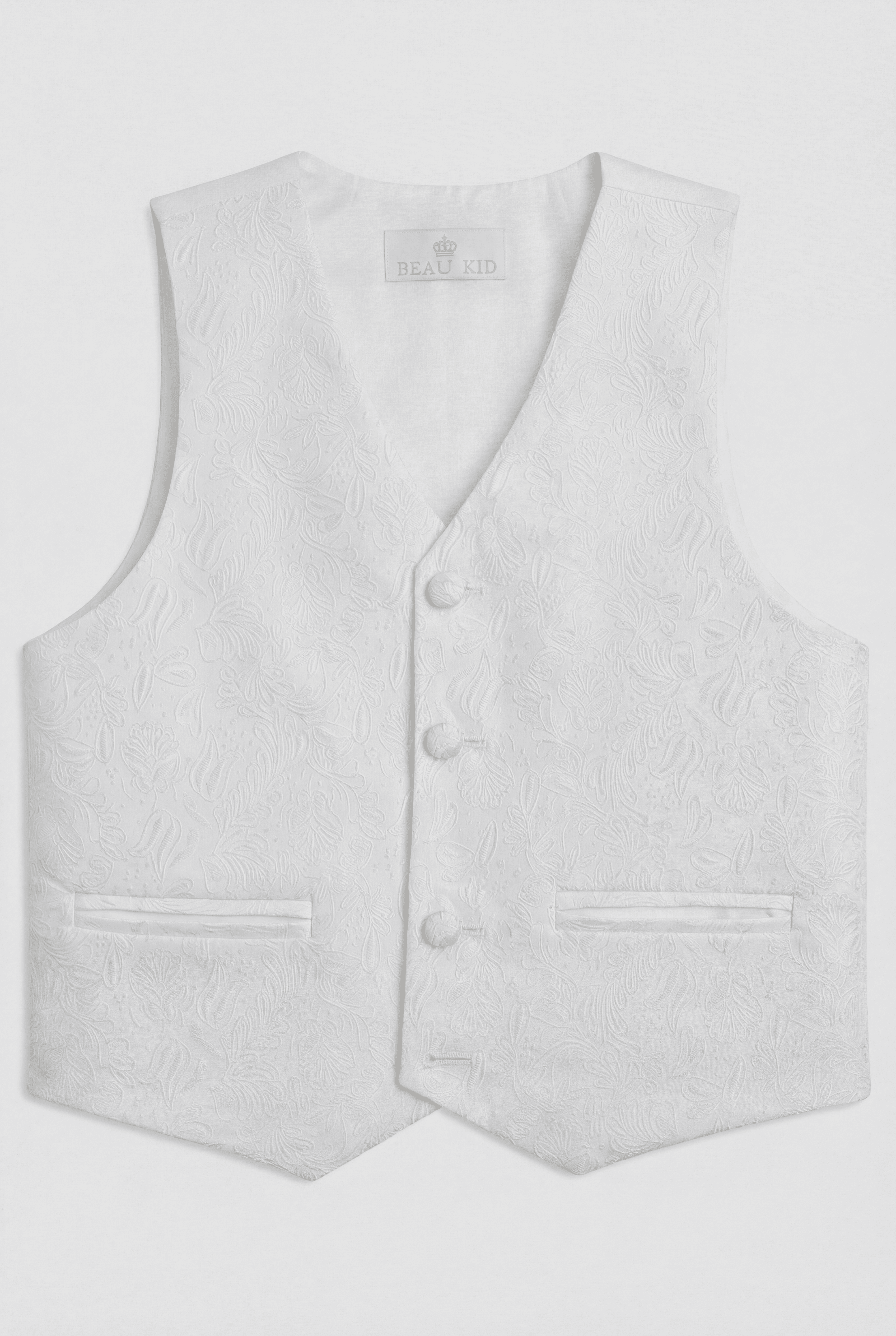 Babies & Boys 4-Piece Ivory Jacquard Tuxedo Suit - Roman - Ivory