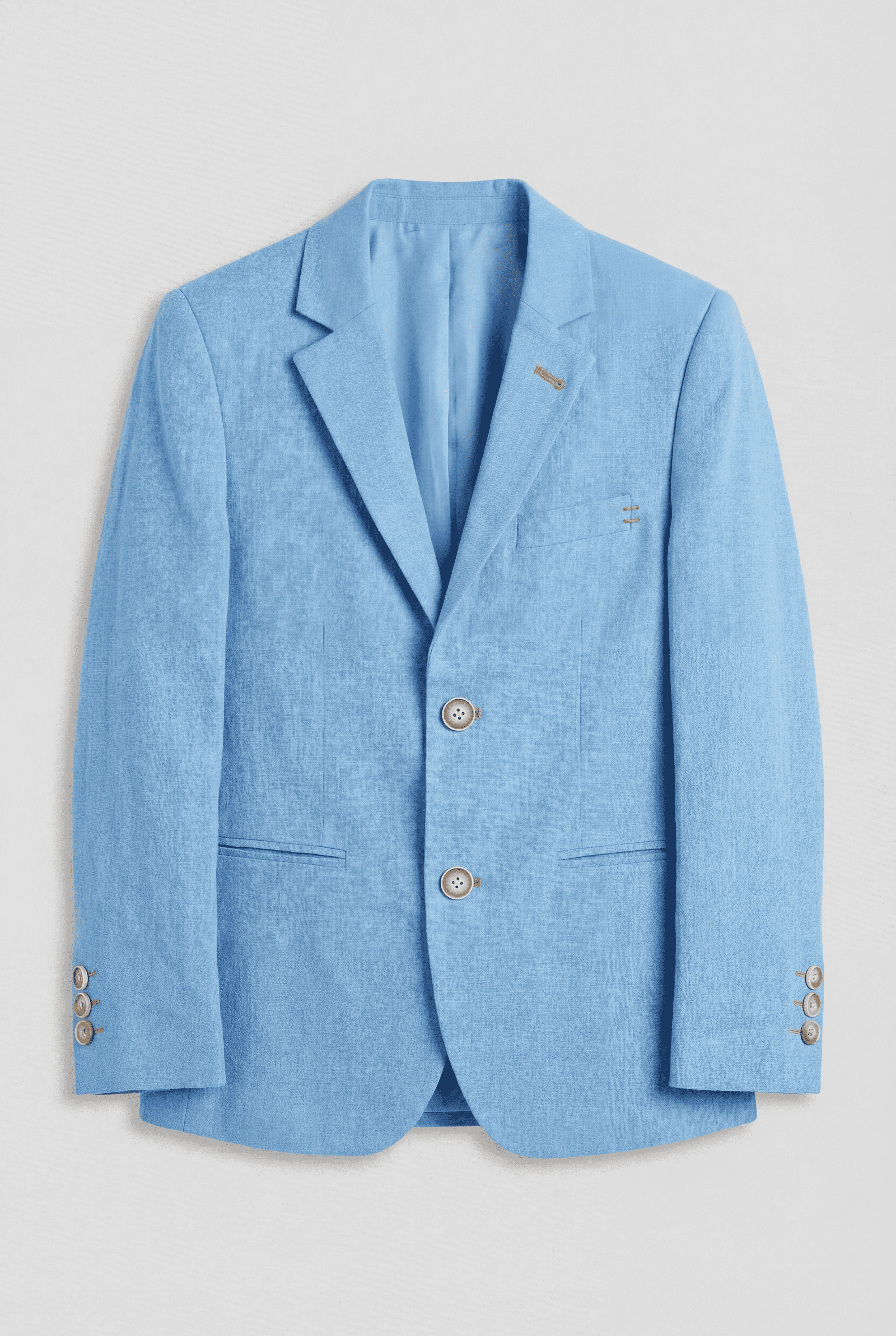 Babies & Boys Linen-Cotton 4 Piece Suit - Calvin - Blue