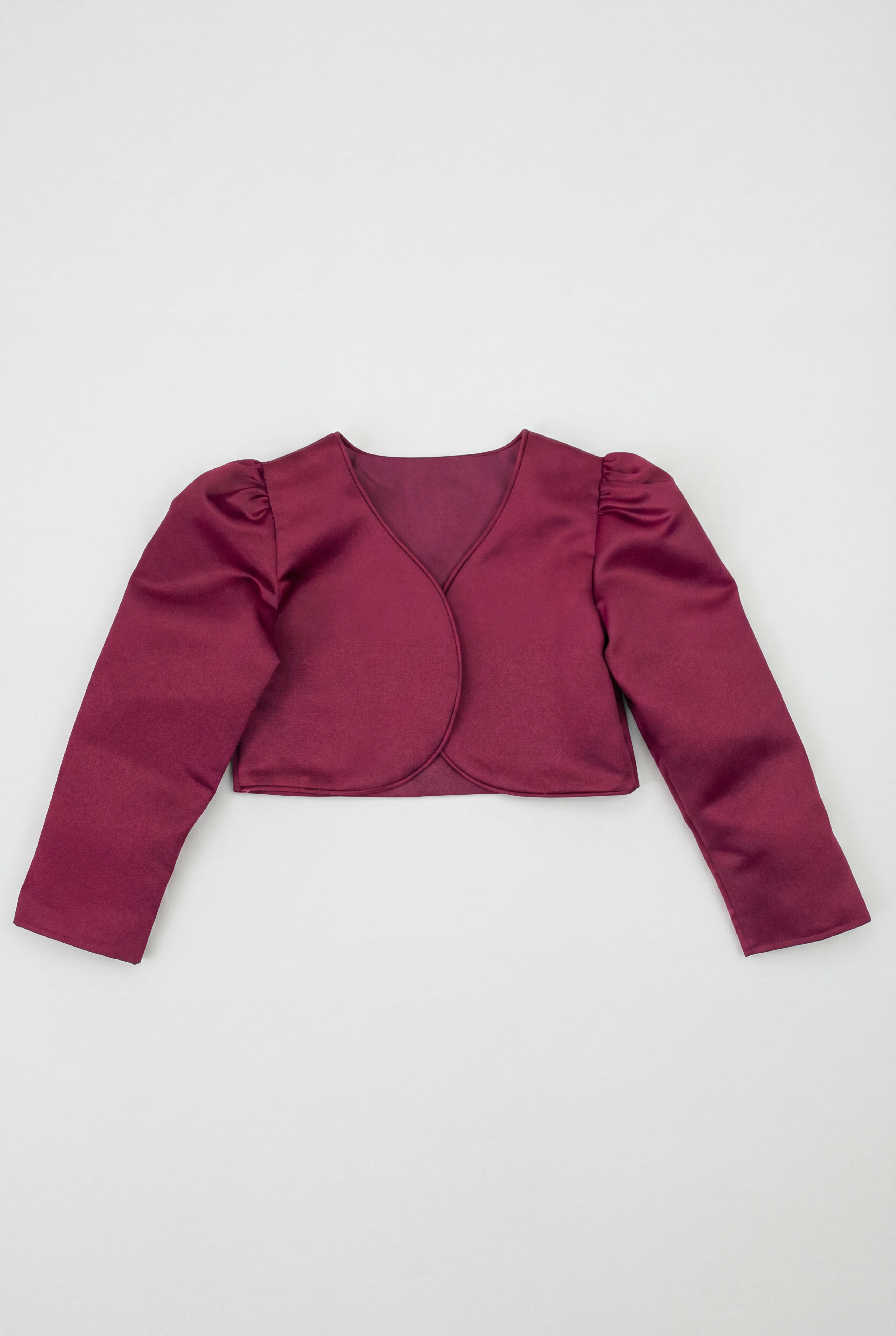 Babies & Girls Long Sleeves Bolero - Burgundy
