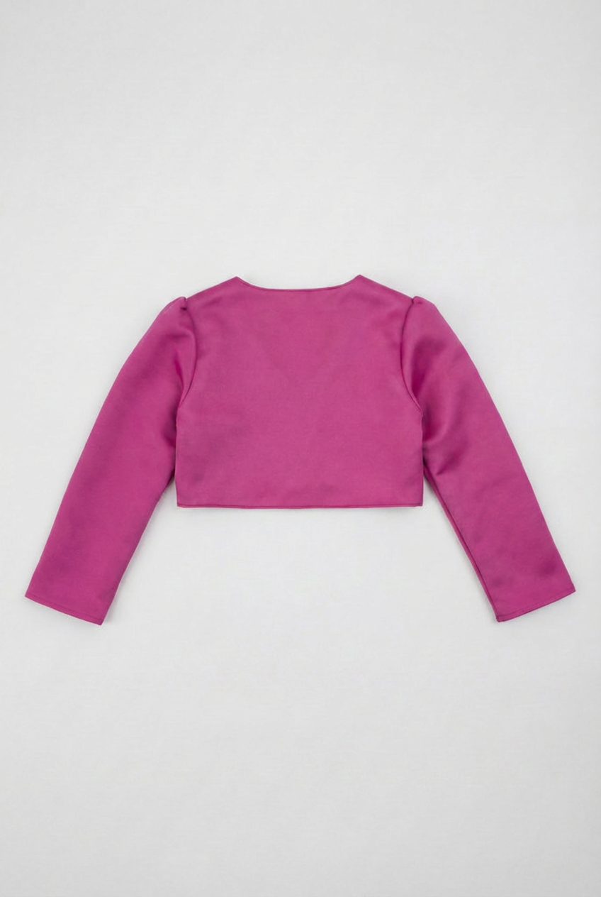 Babies & Girls Long Sleeves Bolero - Fuchsia